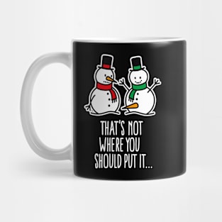 Funny Christmas gift snowman cartoon carrot penis naughty Christmas Mug